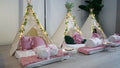Woah Teepee floral sleepover setup